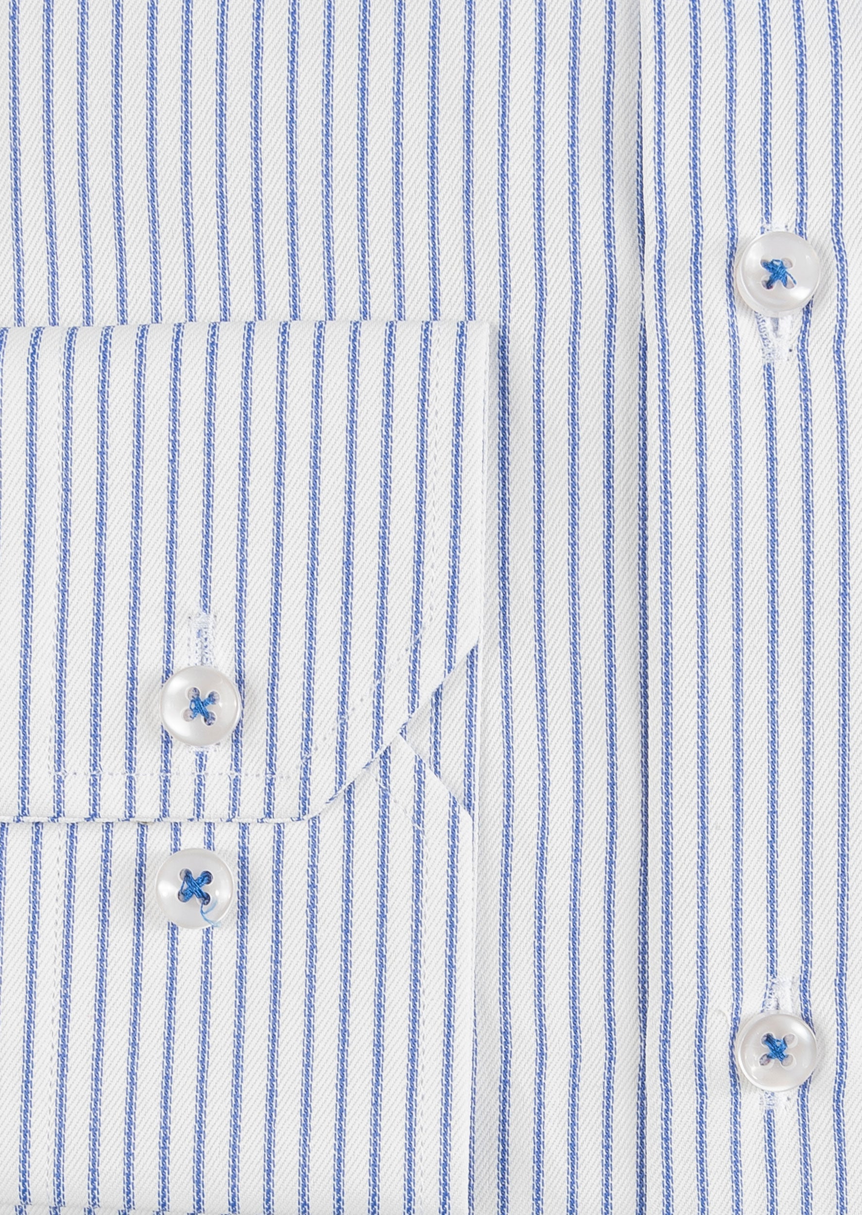 White - Sax Blue Long Sleeve Shirt