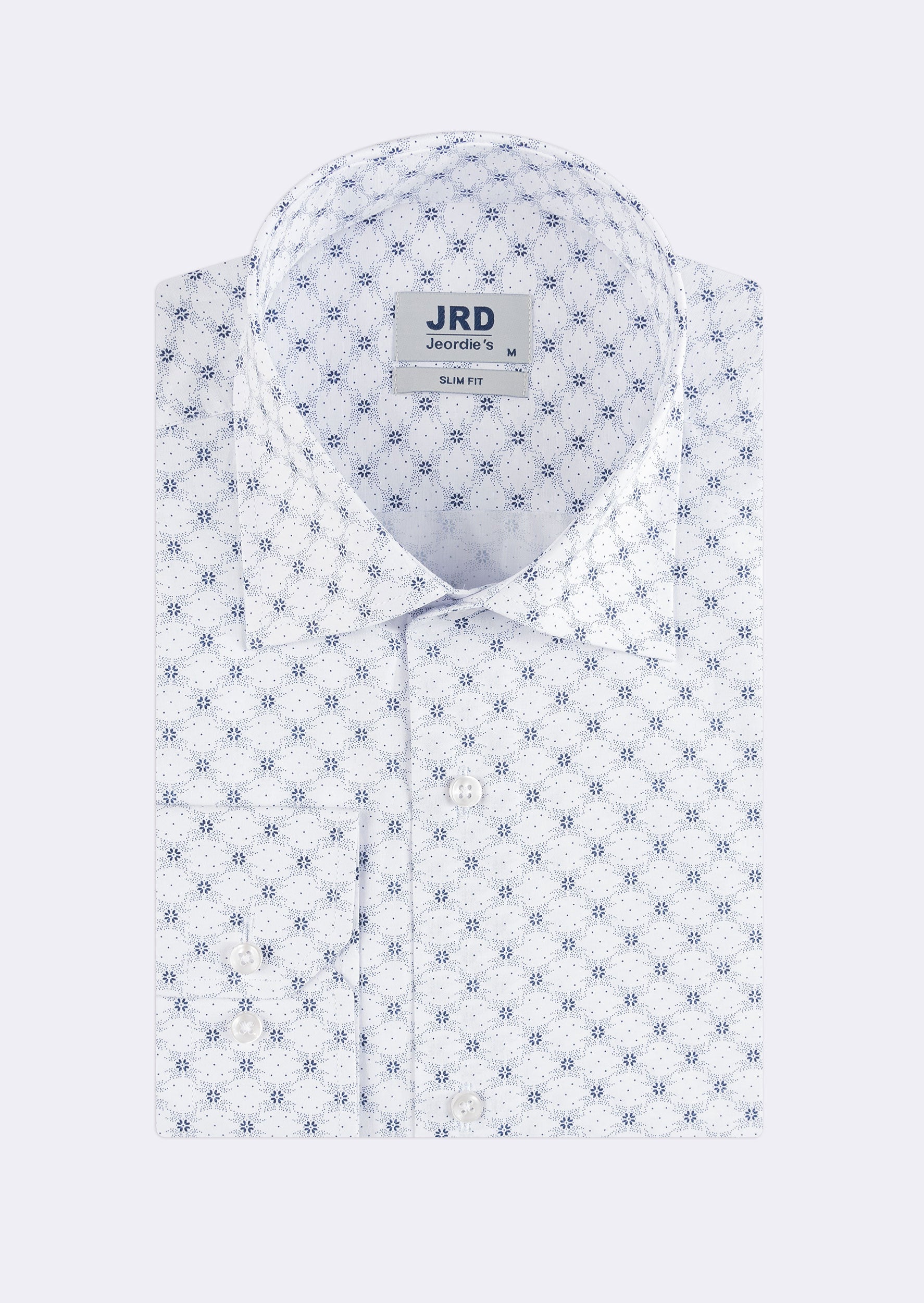 White - Navy Long Sleeve Shirt