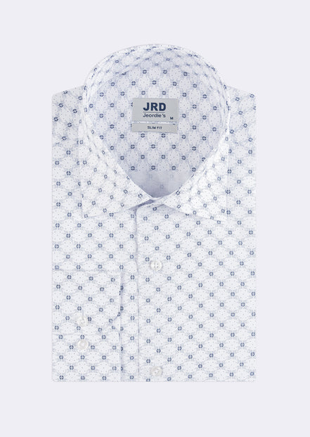 White - Navy Long Sleeve Shirt