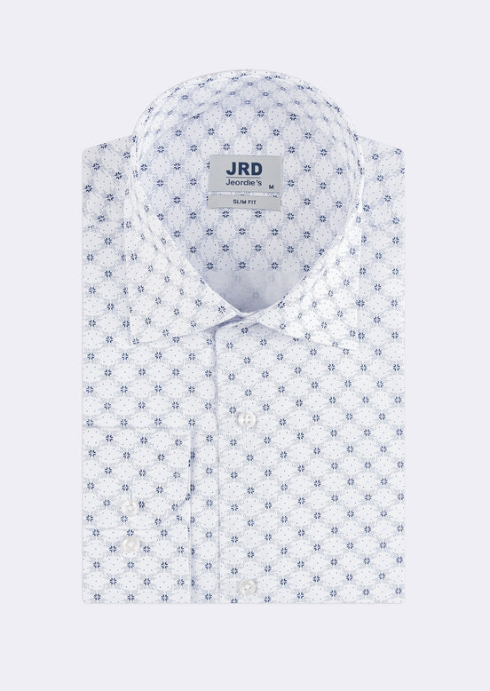 White - Navy Long Sleeve Shirt