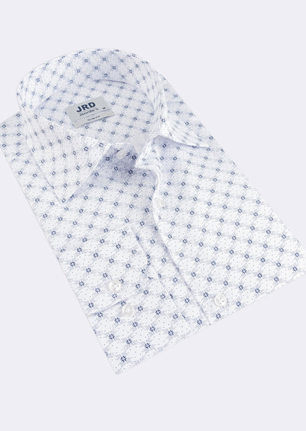 White - Navy Long Sleeve Shirt