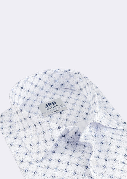 White - Navy Long Sleeve Shirt