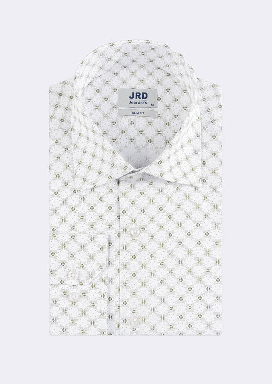 White - Green Long Sleeve Shirt