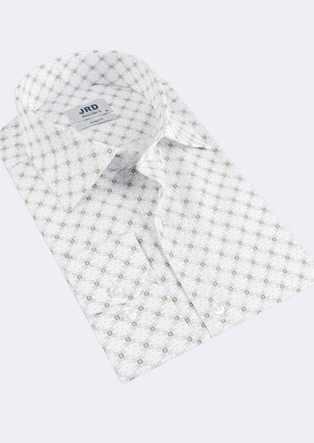 White - Green Long Sleeve Shirt