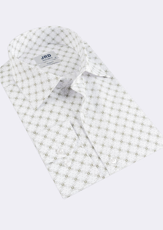 White - Green Long Sleeve Shirt