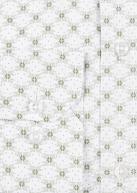 White - Green Long Sleeve Shirt