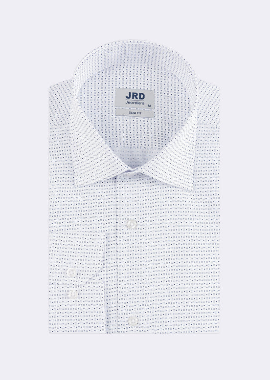 White - Navy Long Sleeve Shirt