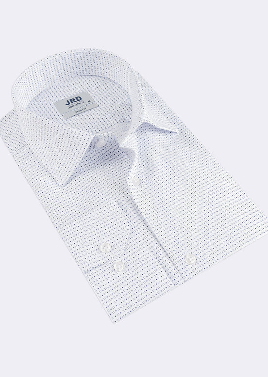 White - Navy Long Sleeve Shirt