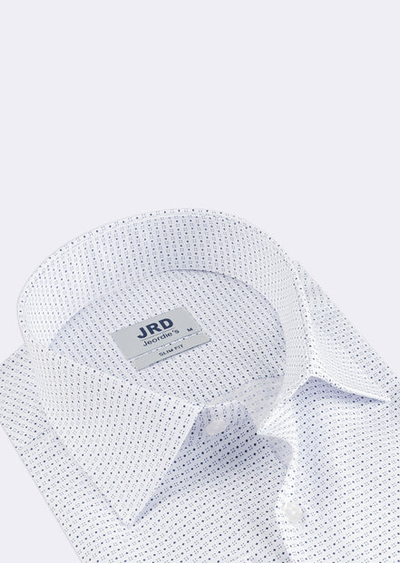 White - Navy Long Sleeve Shirt