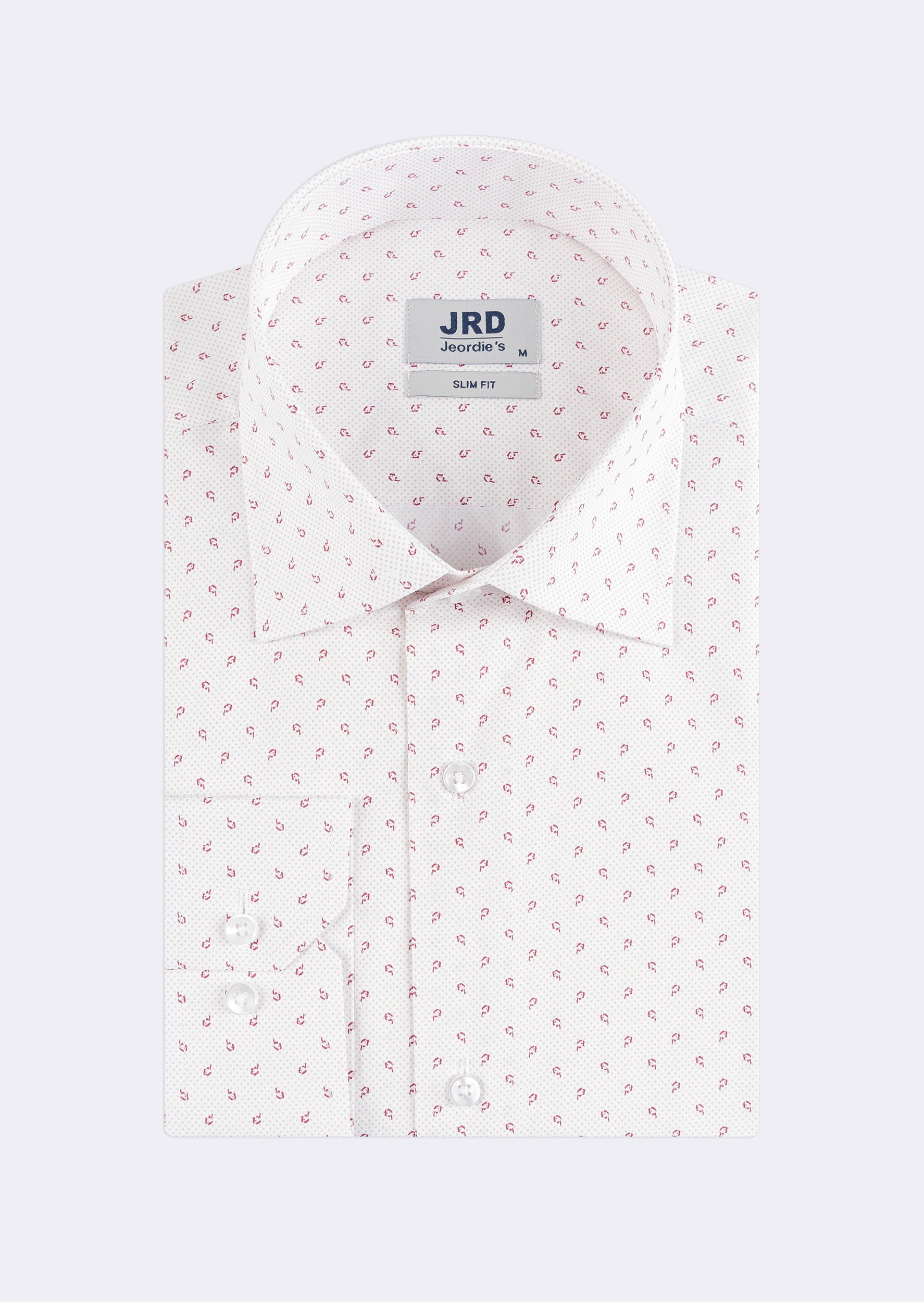 White - Burgundy Long Sleeve Shirt