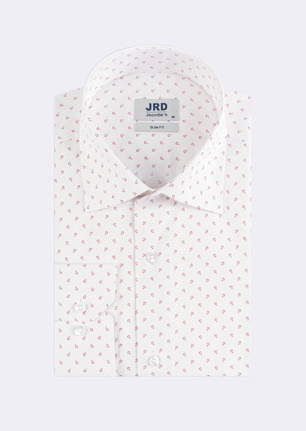 White - Burgundy Long Sleeve Shirt