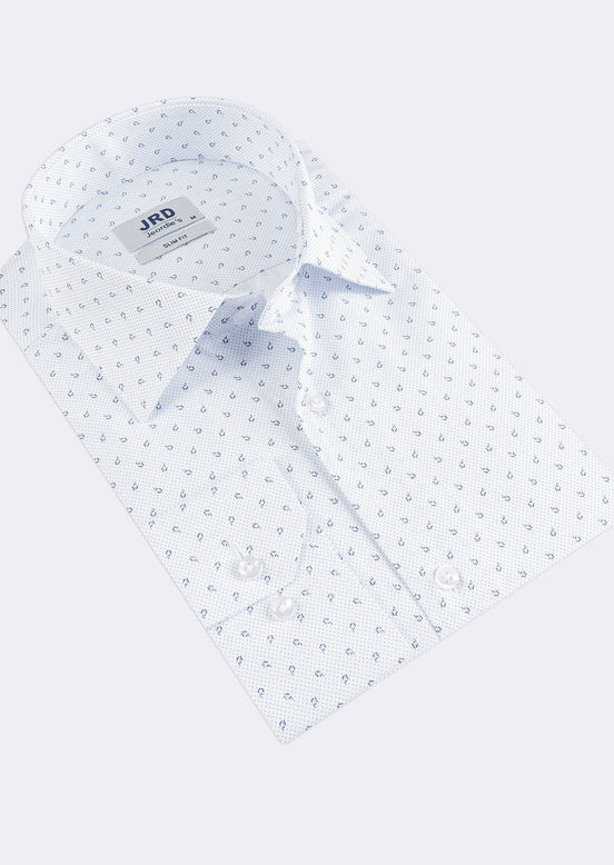White - Navy Long Sleeve Shirt
