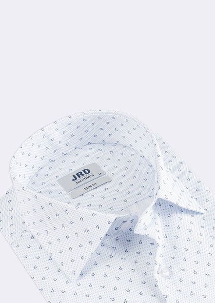 White - Navy Long Sleeve Shirt