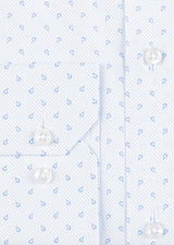 White - Sax Blue Long Sleeve Shirt