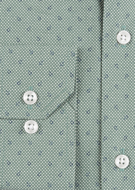 Green - Navy Long Sleeve Shirt