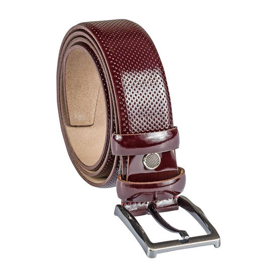 Burgundy Leather Belt