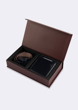 Standard Fit Navy Wallet & Belt Set