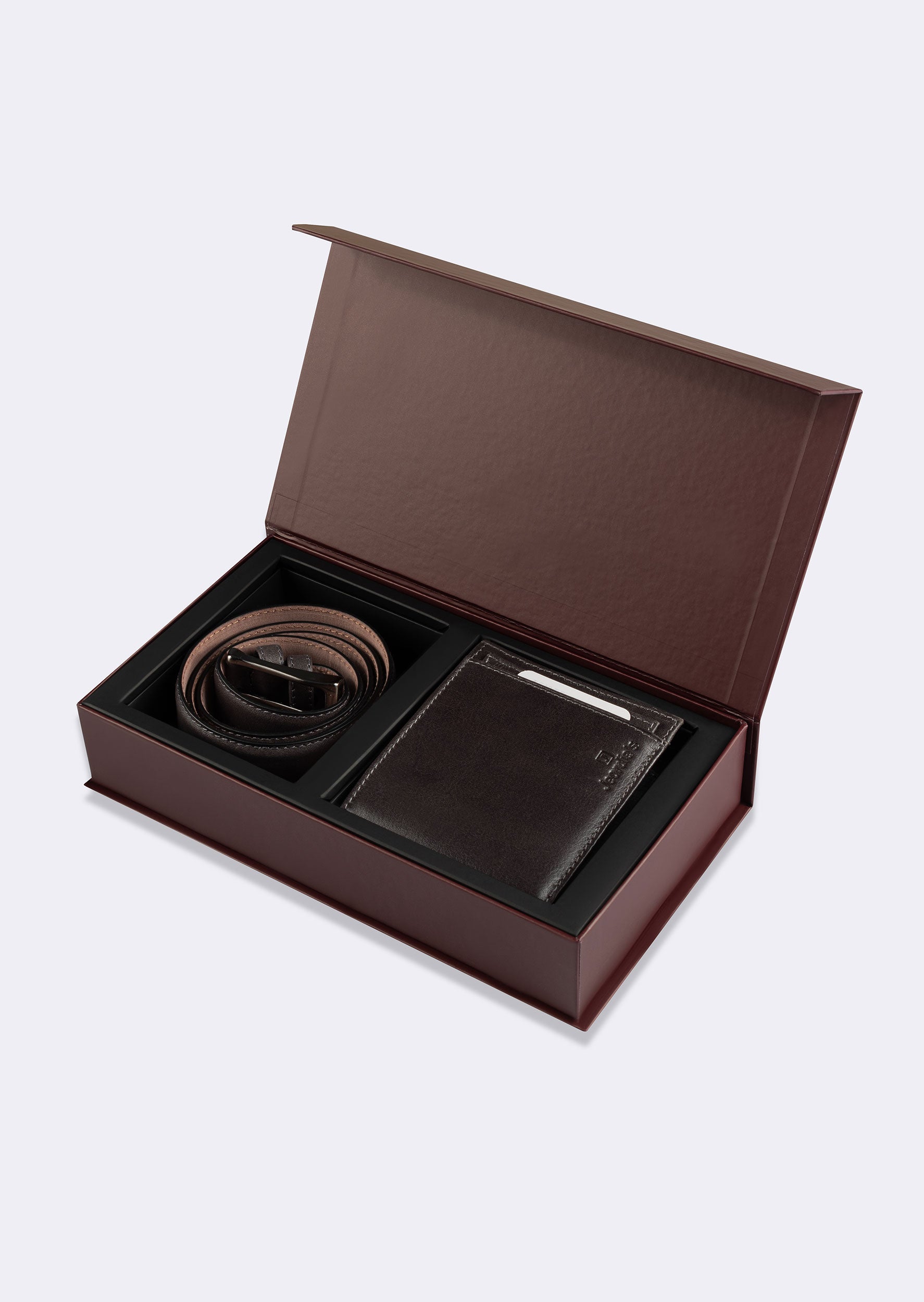 Standard Fit Grey Wallet & Belt Set