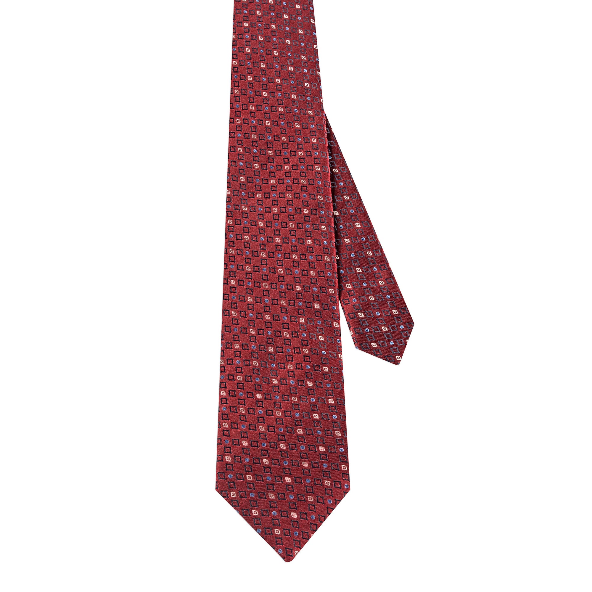 Standard Fit Burgundy Patterned Tie