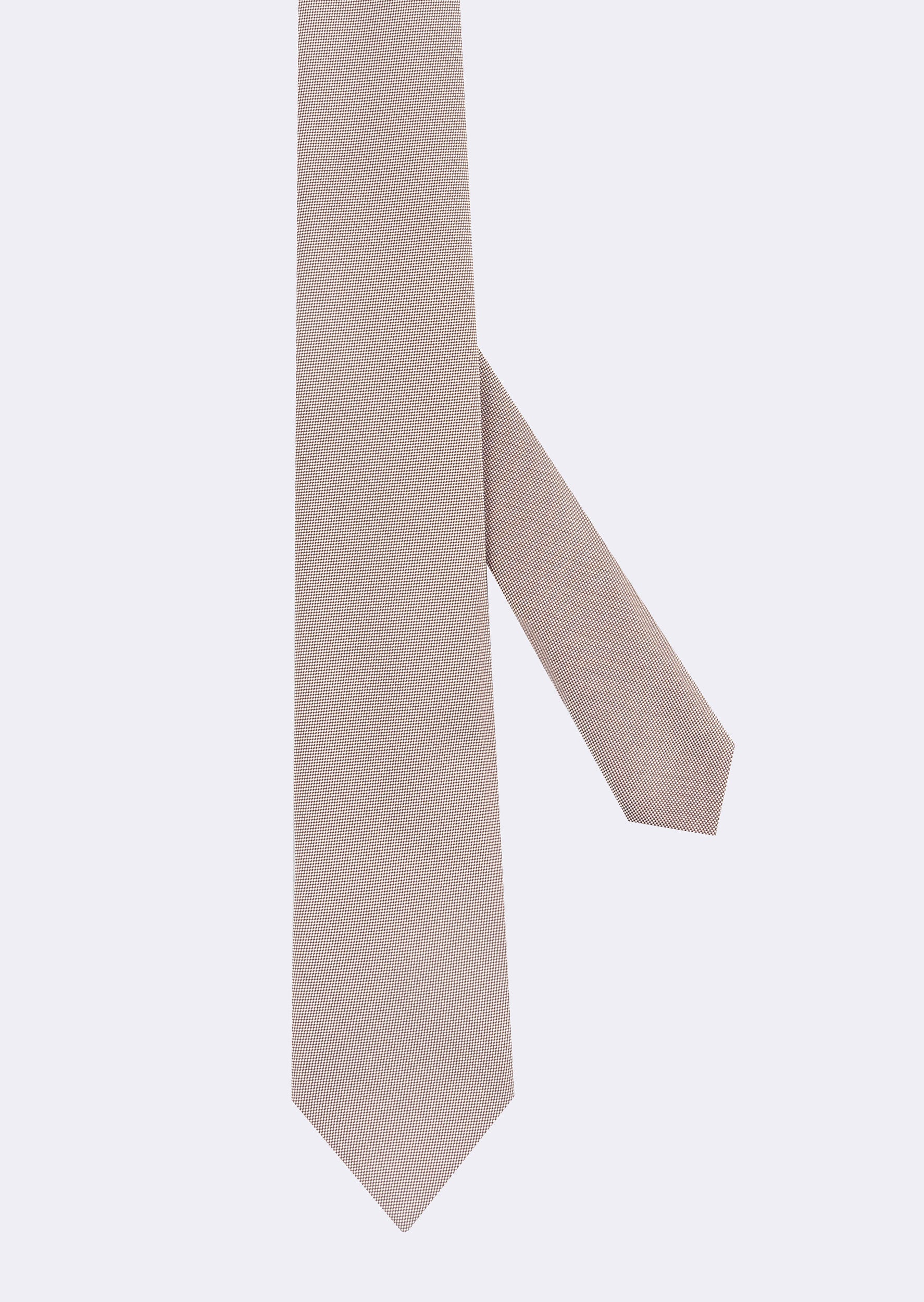 Standard Fit Brown Patterned Tie
