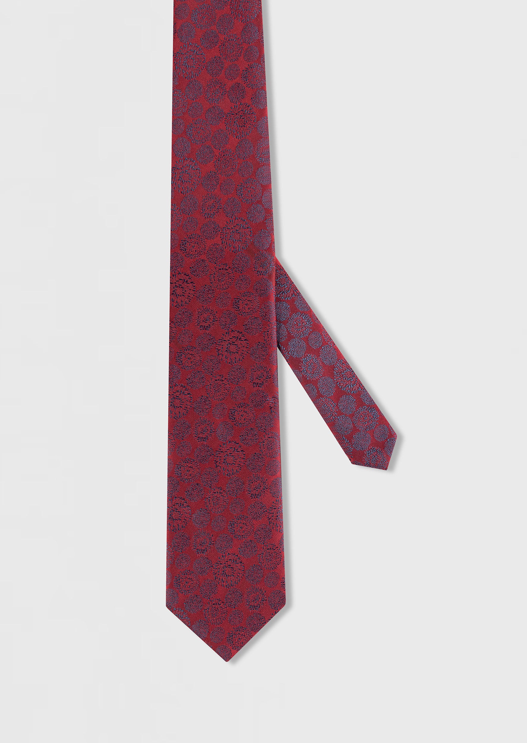 Standard Fit Burgundy Patterned Tie
