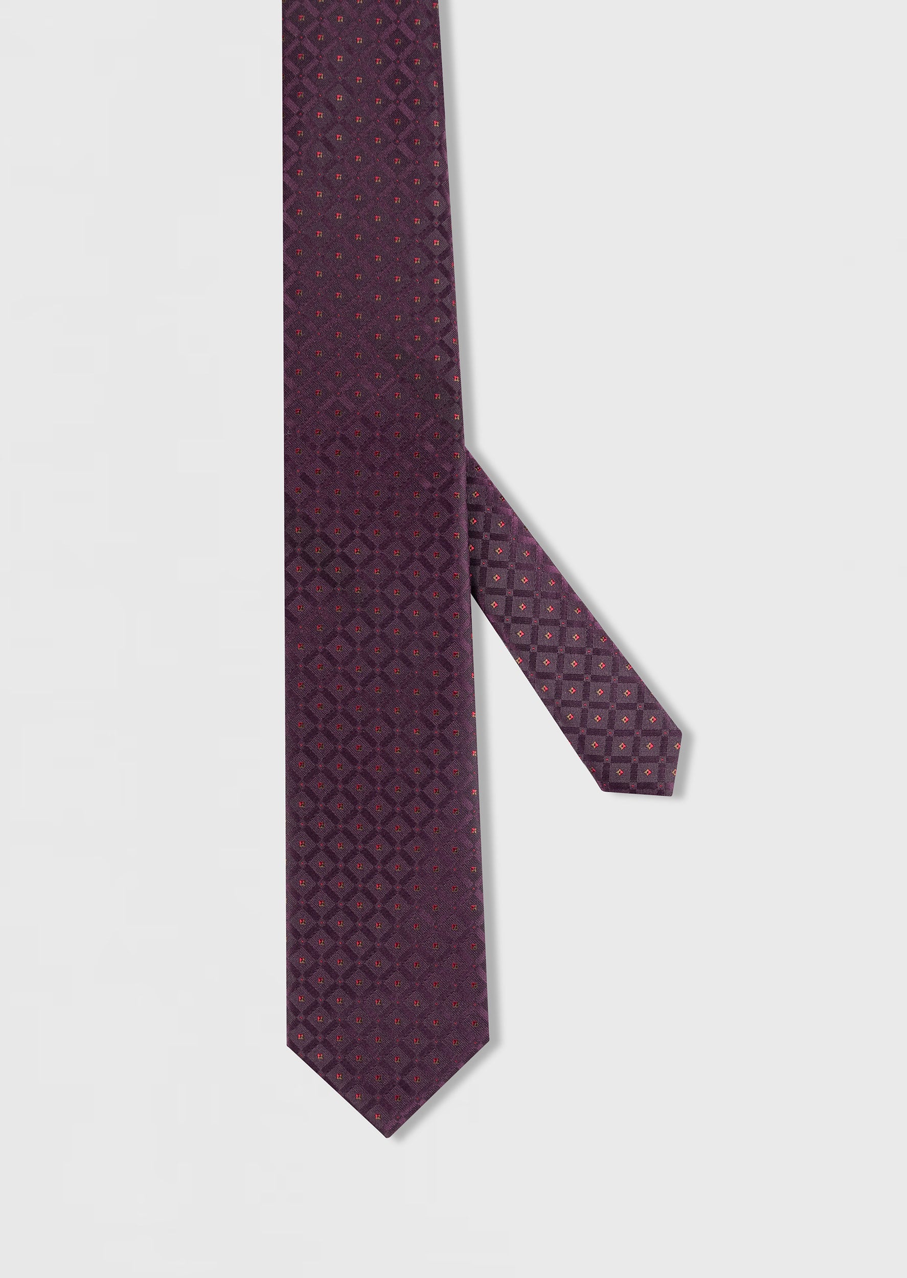 Standard Fit Purple Patterned Tie