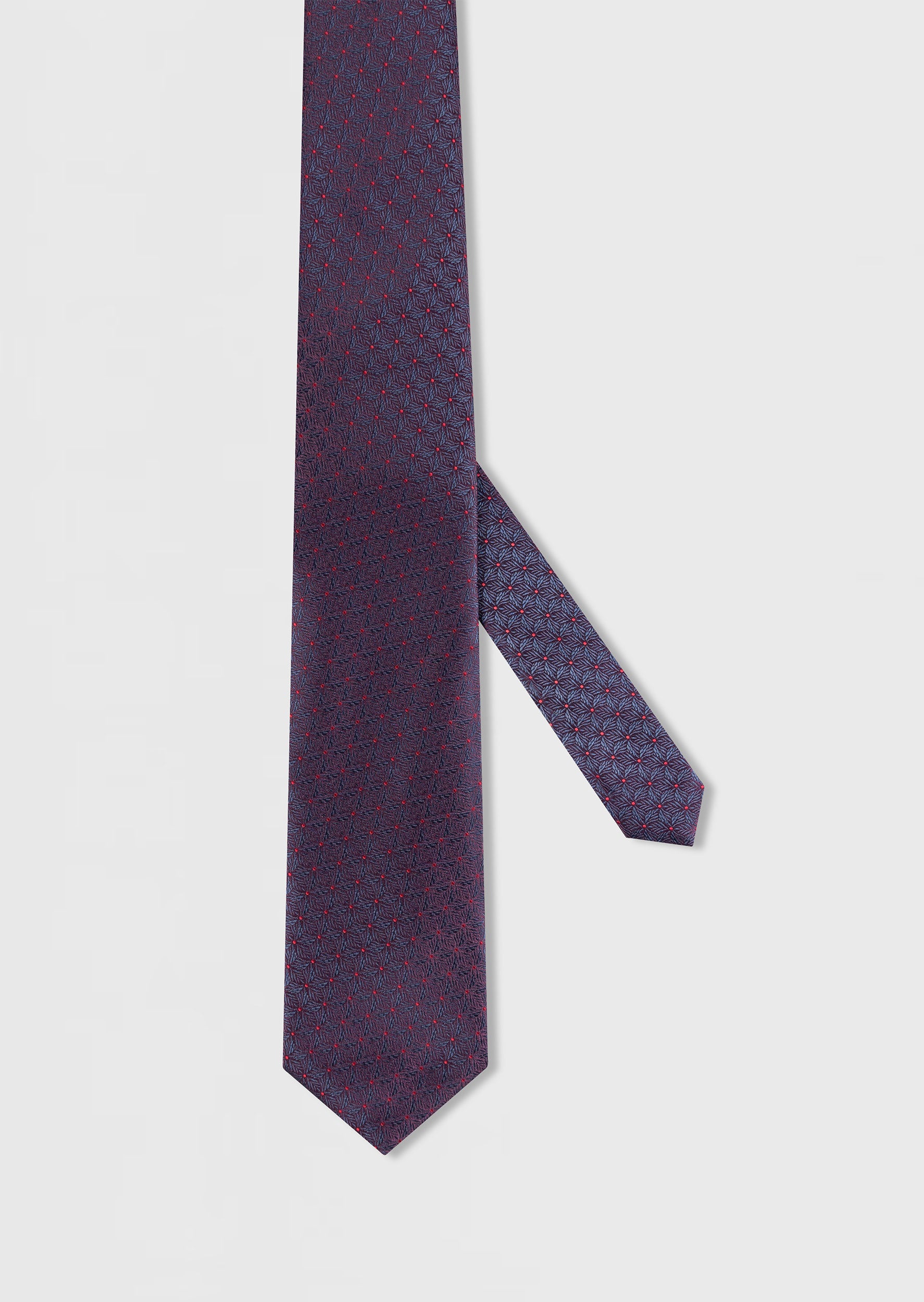Standard Fit Burgundy Patterned Tie