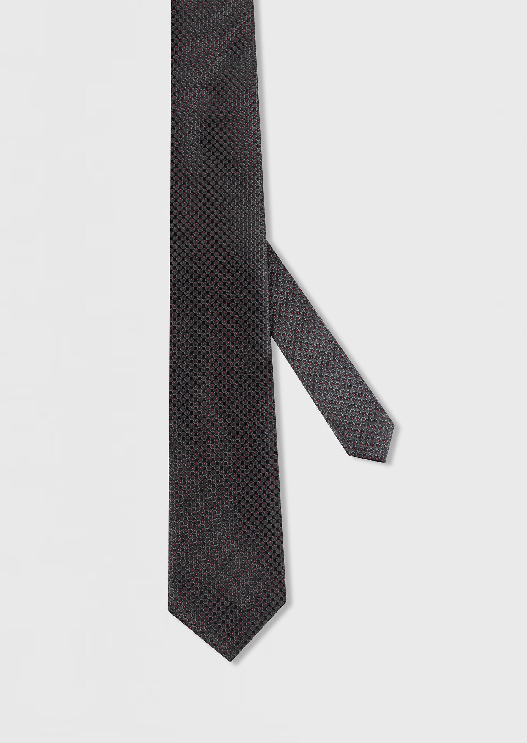 Standard Fit Black Patterned Tie