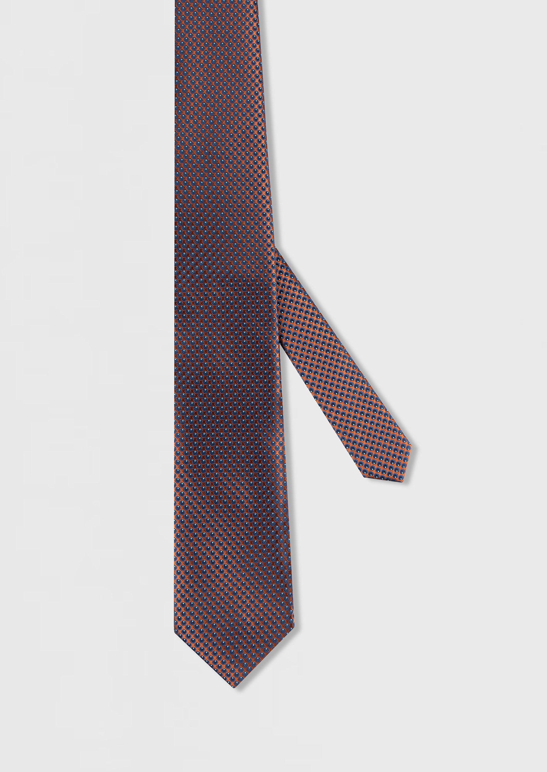 Standard Fit Brown Patterned Tie