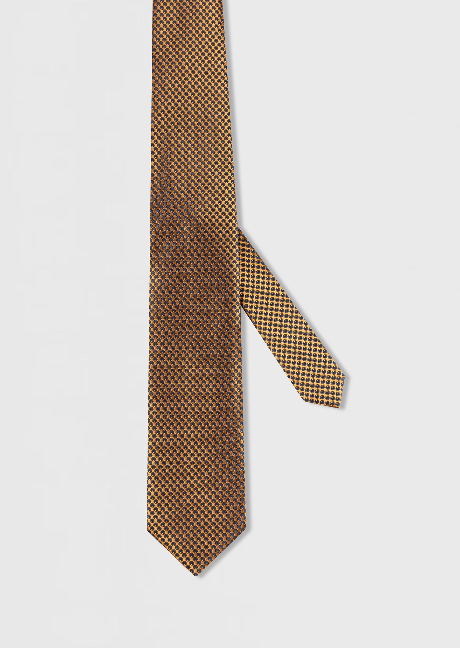 Standard Fit Gold Patterned Tie