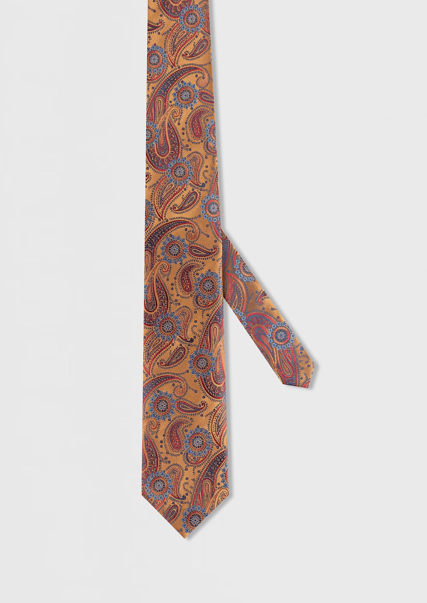 Standard Fit Beige Patterned Tie