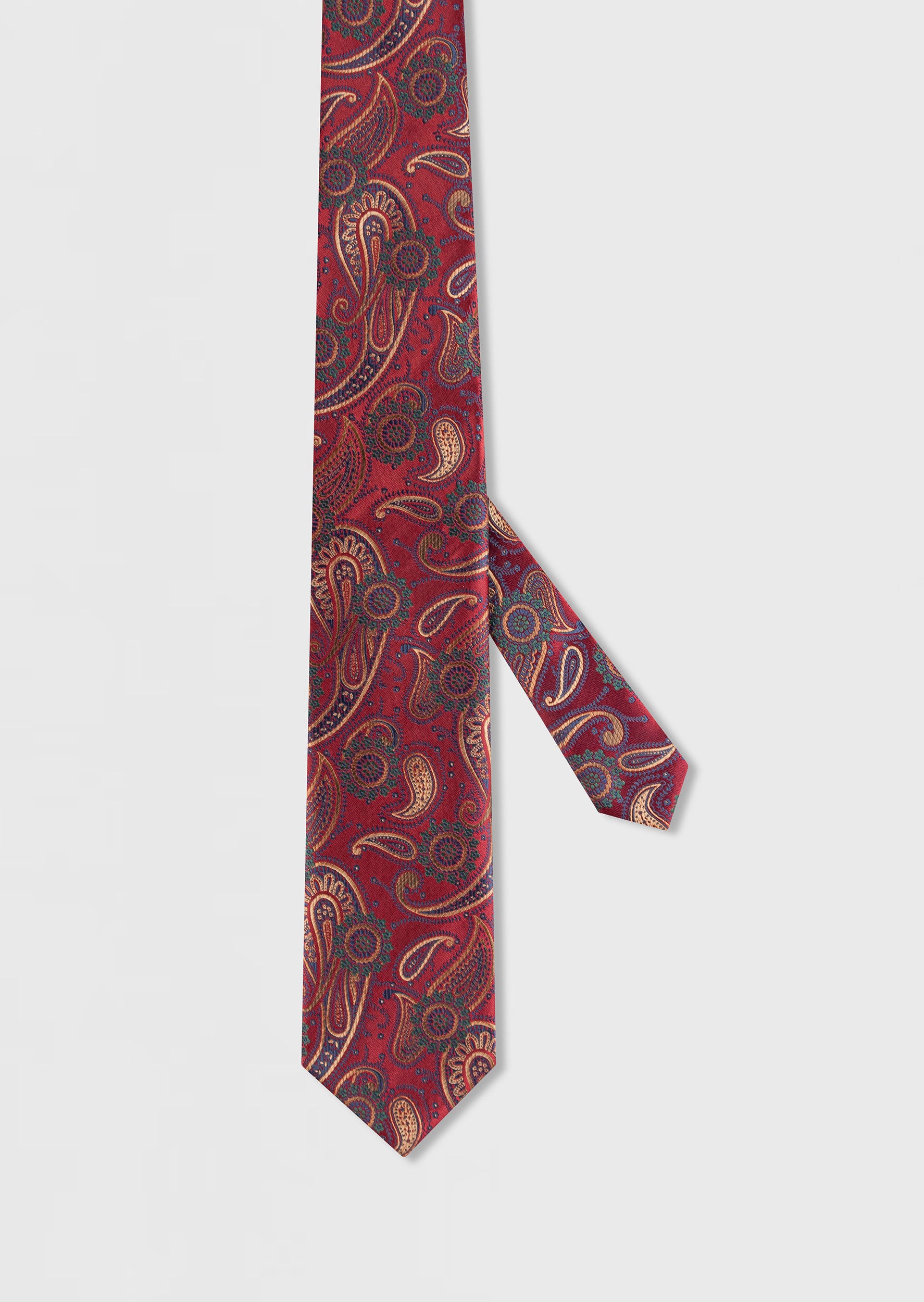 Standard Fit Burgundy Patterned Tie