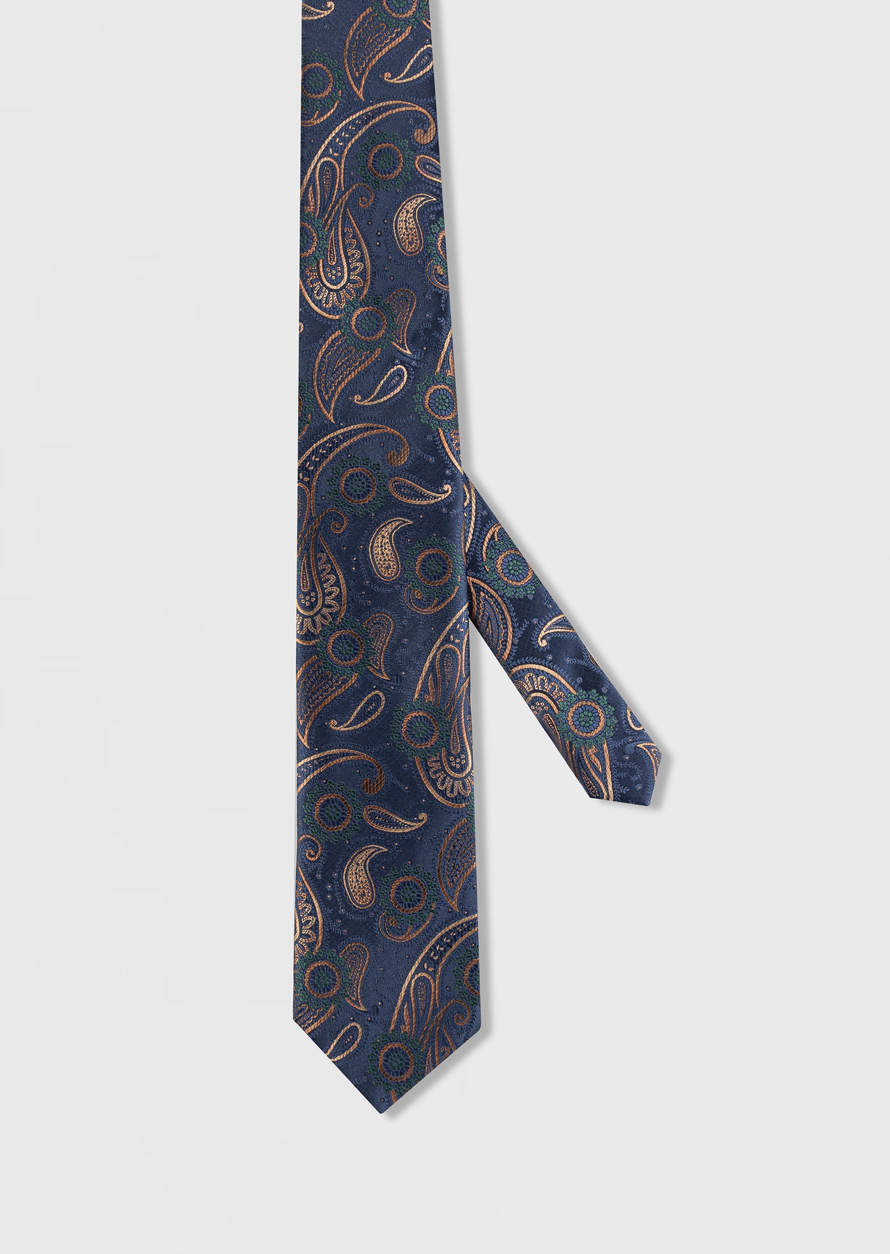 Standard Fit Dark Navy Patterned Tie