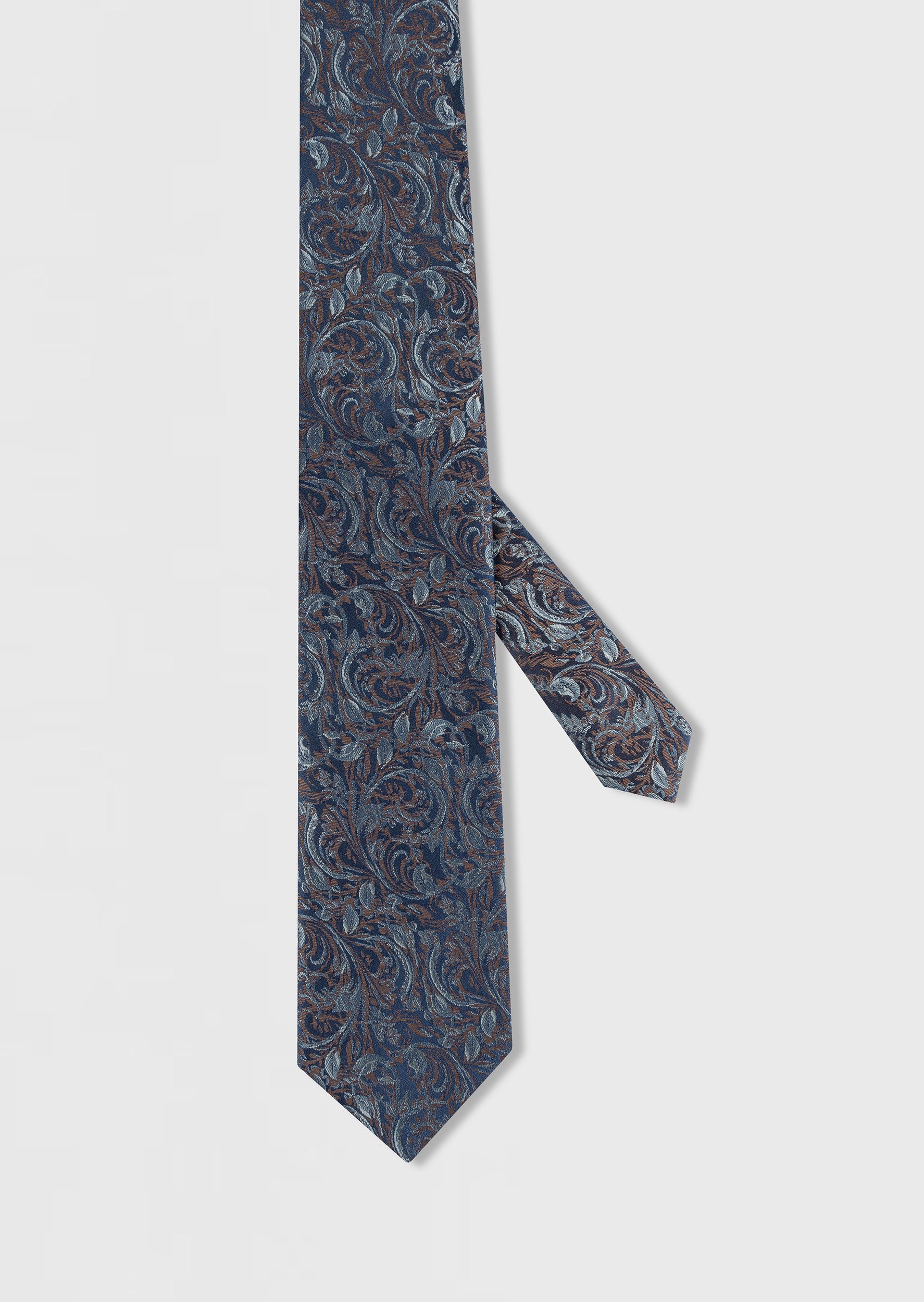 Standard Fit Brown Patterned Tie