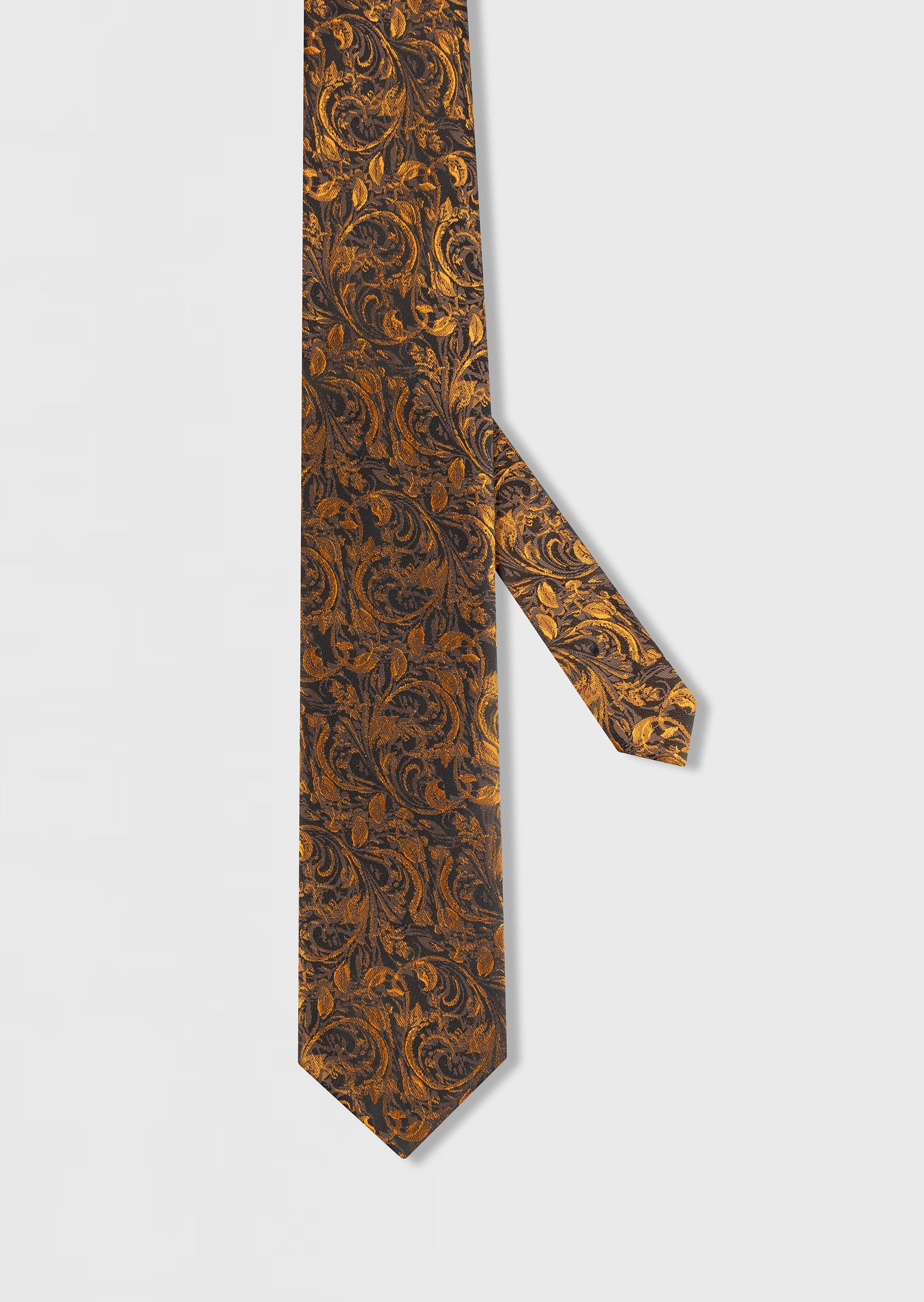 Standard Fit Yellow Patterned Tie