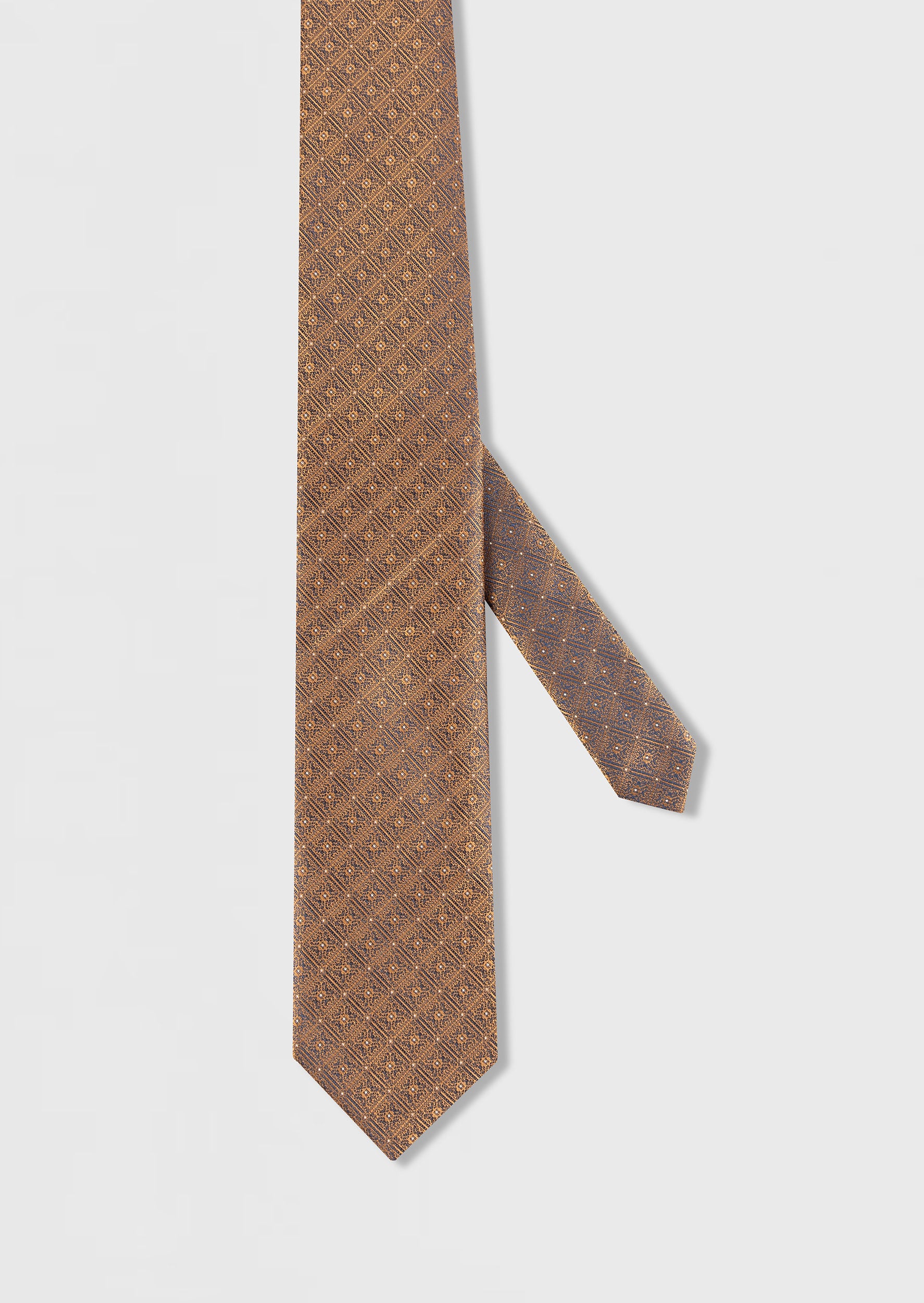 Standard Fit Gold Patterned Tie
