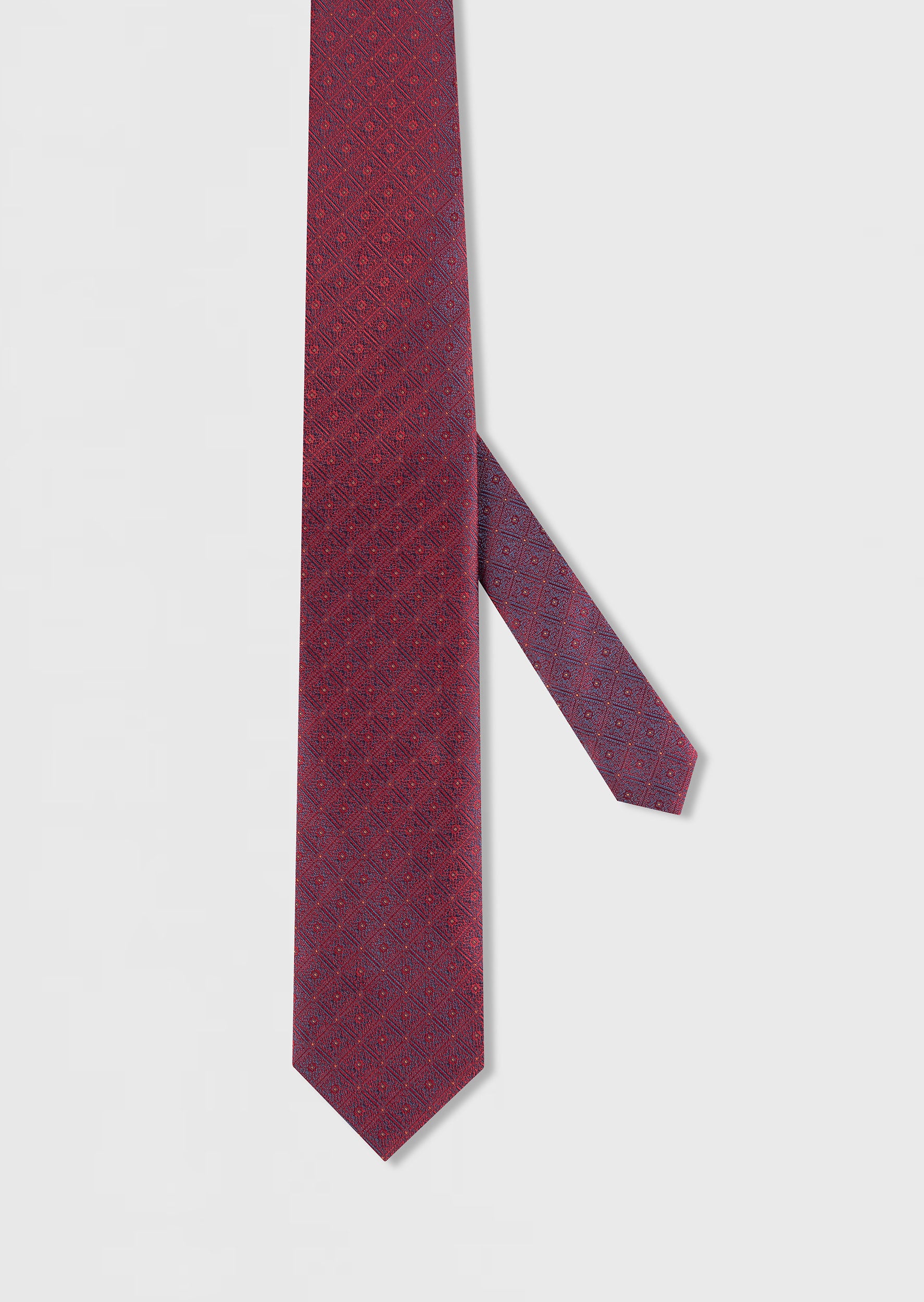 Standard Fit Burgundy Patterned Tie