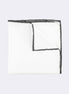 White - Black Pocket Square