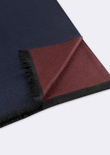 Standard Fit Navy - Burgundy Winter Scarf