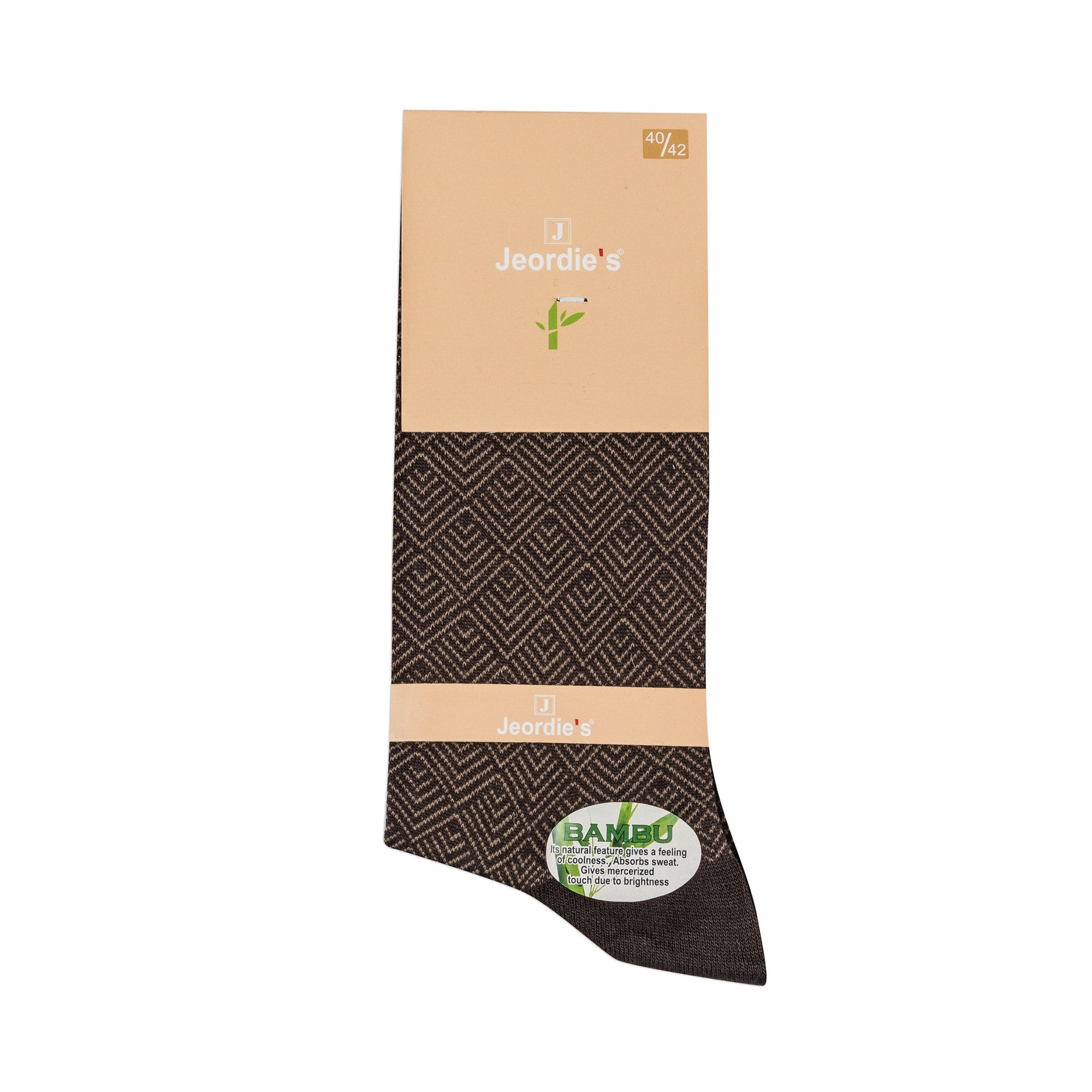 Brown - Beige Bamboo Sock