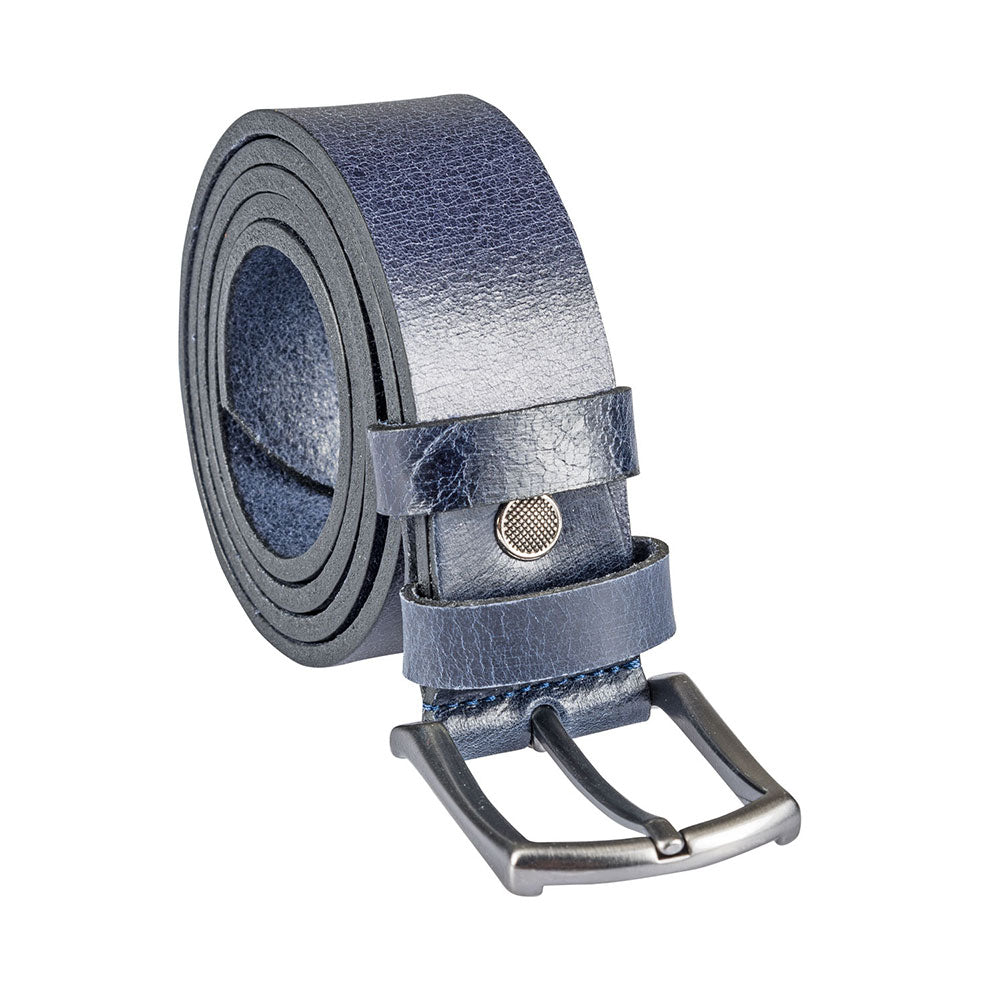 Navy Leather Belt
