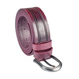 Burgundy Leather Belt