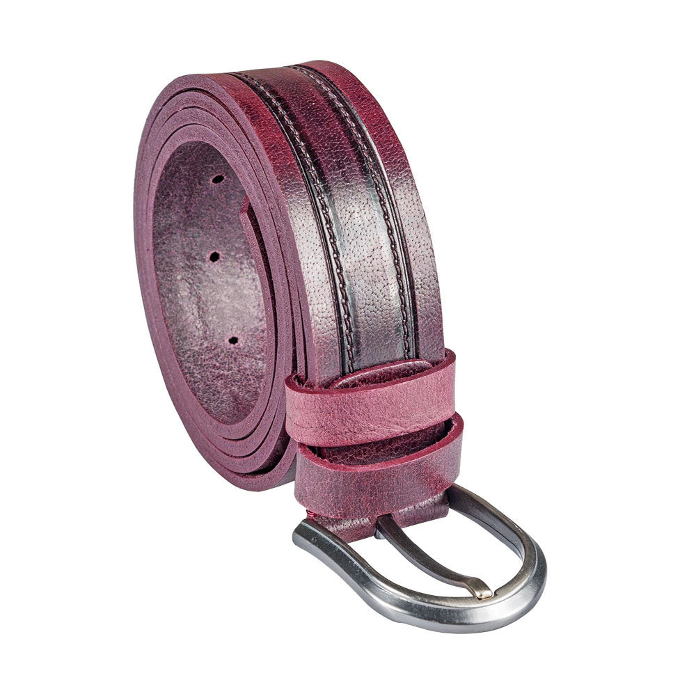 Burgundy Leather Belt