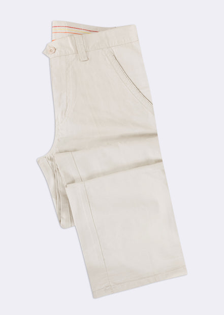 Beige 5-Pocket Trouser
