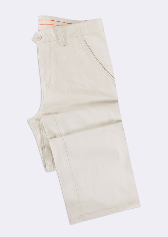 Beige 5-Pocket Trouser