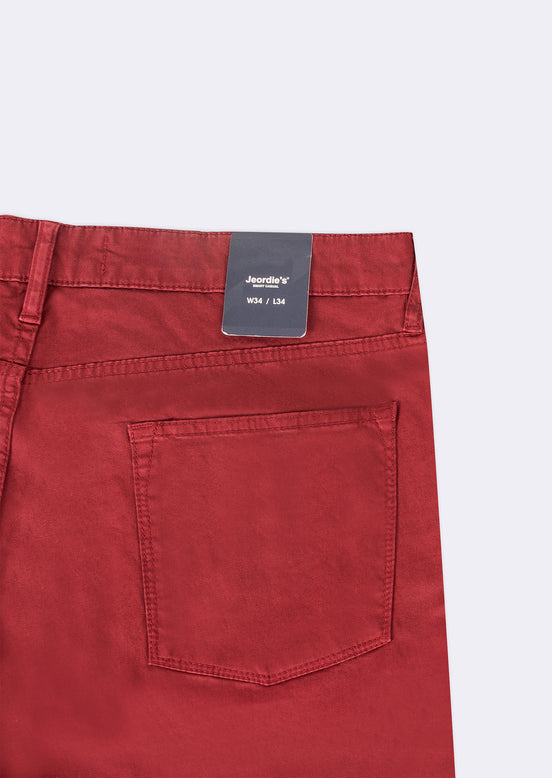 Burgundy 5-Pocket Trouser