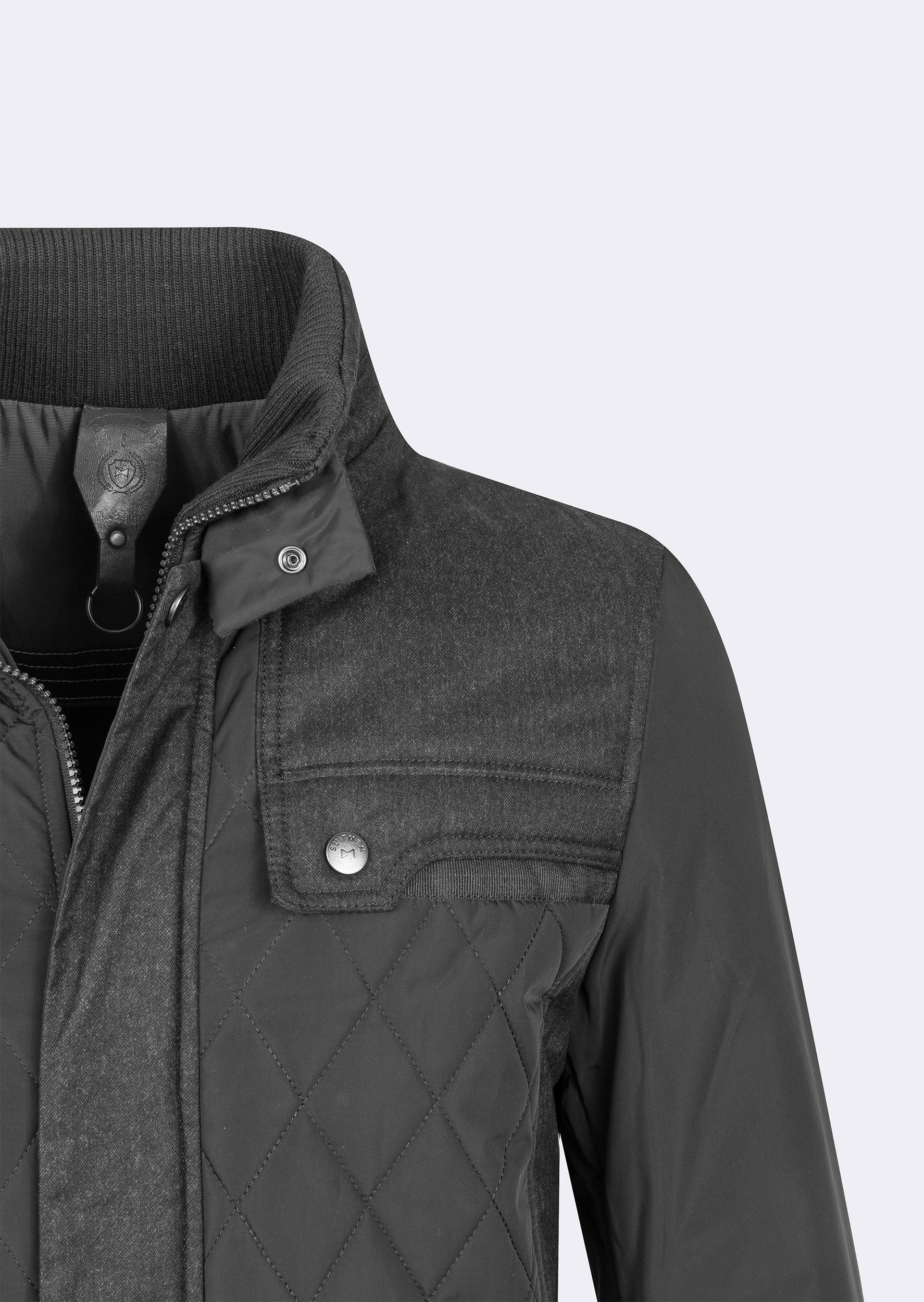 Black Quilted Coat