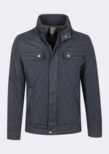 Navy Quilted Coat