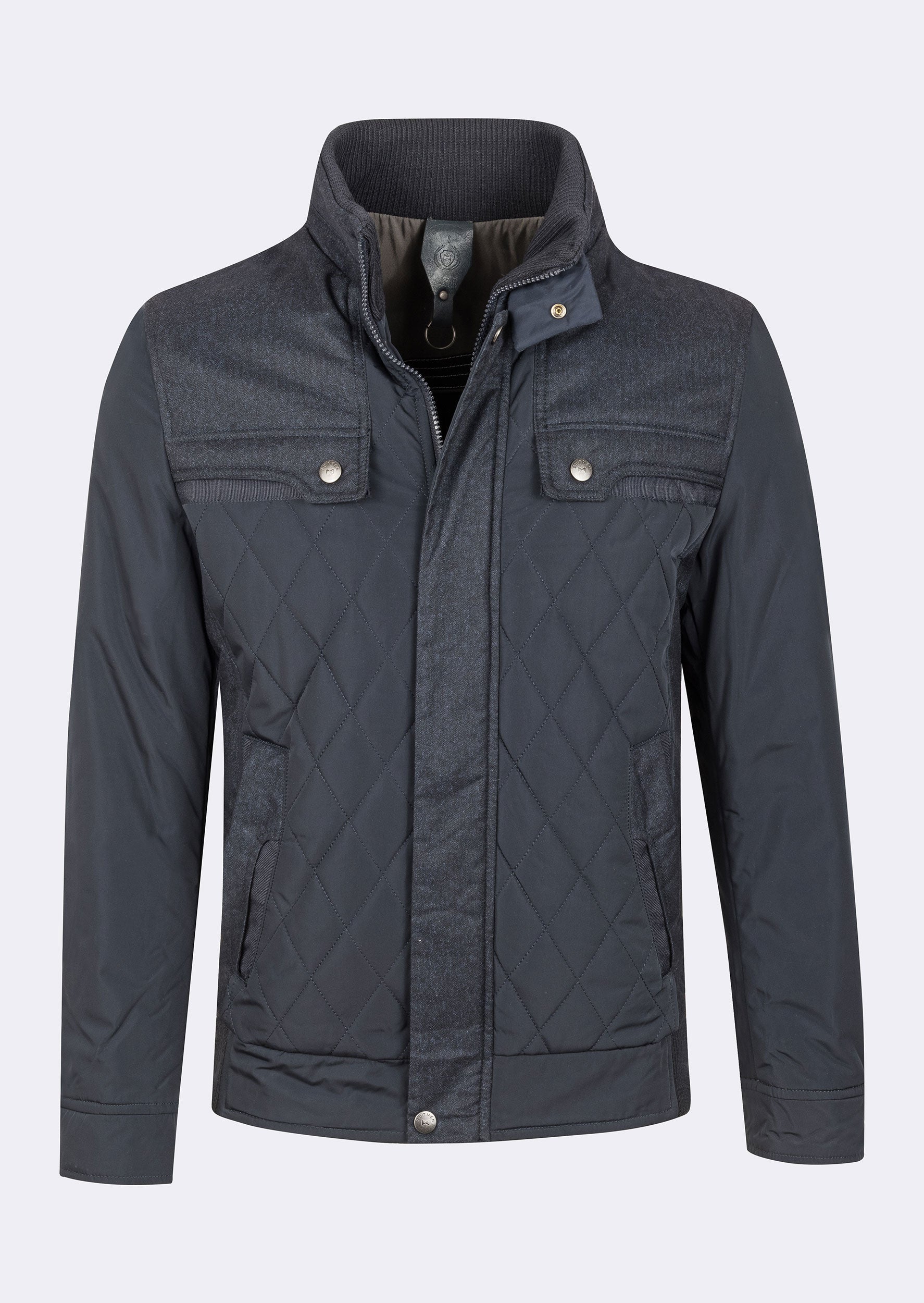 Navy Quilted Coat