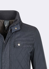 Navy Quilted Coat